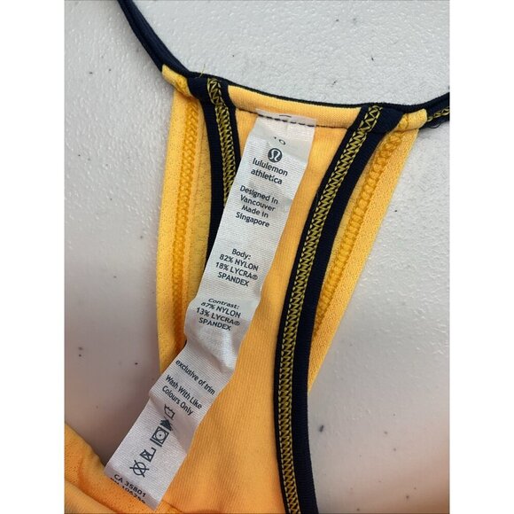 LULULEMON size 10 No Limits Tank Neon Yellow 2-in-1 Built in Bra NWOT safety - Picture 5 of 11